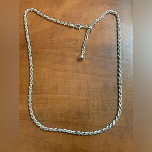 Milor Sterling Silver Rope Chain Necklace